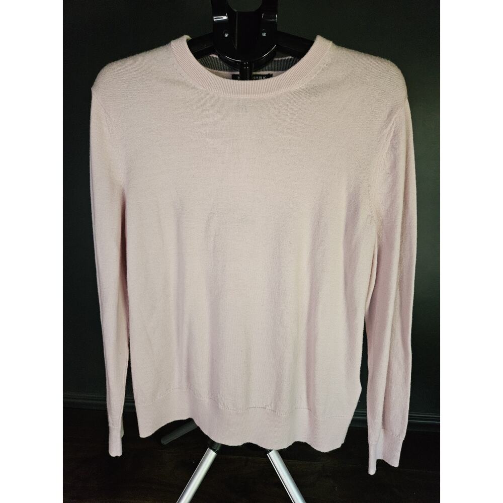 Banana Republic Large Italian Merino Yarn Sweater light pink crew neck Shirt